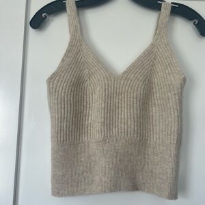 Beautiful Sandro Paris soft wool Tank crop top.